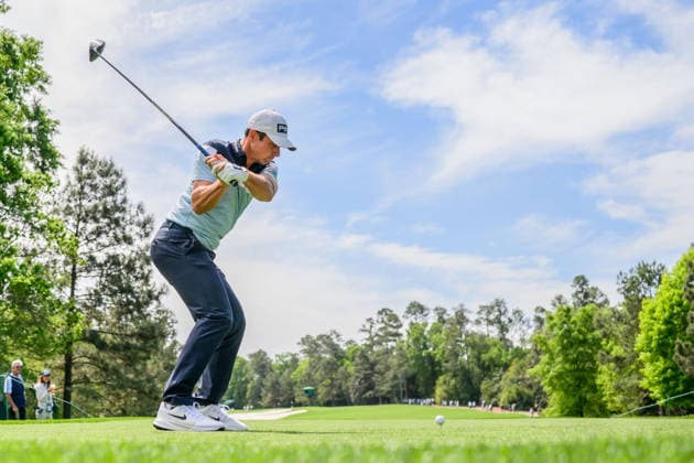 260407 Viktor Hovland of Norway during a practice round prior to the 2026 Masters Golf Tournament on April 7, 2026 in Augusta Photo Petter Arvidson BILDBYRAN kod PA PA1191 golf masters bbeng the masters augusta norge  Copyright: PETTERxARVIDSON BB260407PA022