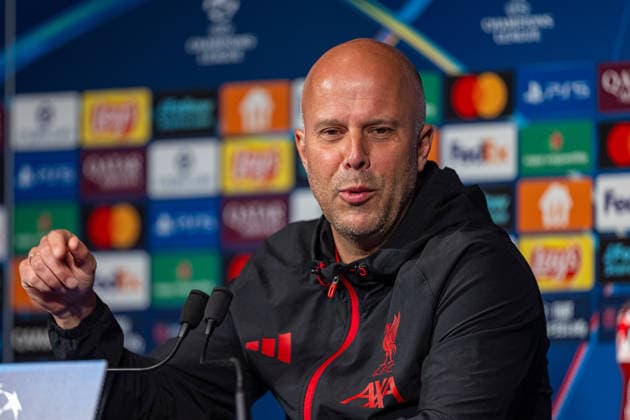 Football - UEFA Champions League - Quarter-Final - 1st Leg - Paris Saint-Germain FC v Liverpool FC - MD-1 PARIS, FRANCE - Tuesday, April 7, 2026: Liverpool s head coach Arne Slot during a press conference, PK, Pressekonferenz at the Parc des Princes ahead of the UEFA Champions League Quarter-Final 1st Leg match between Paris Saint-Germain FC and Liverpool FC. (Photo by David Rawcliffe Propaganda) PARIS Parc des Princes ÃŽLE-DE-FRANCE FRANCE  Copyright: xDavidxRawcliffex P2026-04-07-PSG_Liverpool_MD-1-86
