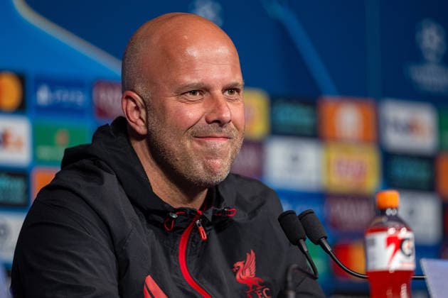Football - UEFA Champions League - Quarter-Final - 1st Leg - Paris Saint-Germain FC v Liverpool FC - MD-1 PARIS, FRANCE - Tuesday, April 7, 2026: Liverpool s head coach Arne Slot during a press conference, PK, Pressekonferenz at the Parc des Princes ahead of the UEFA Champions League Quarter-Final 1st Leg match between Paris Saint-Germain FC and Liverpool FC. (Photo by David Rawcliffe Propaganda) PARIS Parc des Princes ÃŽLE-DE-FRANCE FRANCE  Copyright: xDavidxRawcliffex P2026-04-07-PSG_Liverpool_MD-1-93