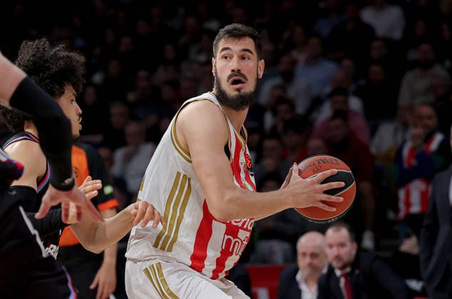 Crvena Zvezda v Paris Basketball, Euroleague, season 2025 2026, round 36 Belgrade, Serbia. 7th April, 2026. Crvena Zvezda s Nikola Kalinic during Euroleague basketball match between Crvena Zvezda (Red Star) and Paris on April 7. 2026. in Belgrade, Serbia. Belgrade Serbia Copyright: xPedjaxMilosavljevic STARSPORTx