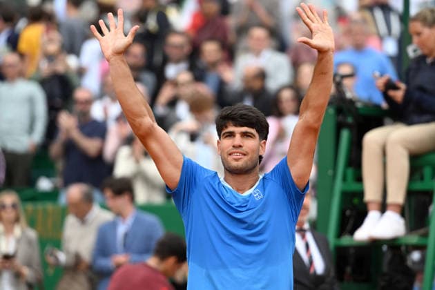 CARLOS ALCARAZ, Spain, Spagna, Monte Carlo Rolex Master 2026, azione, action, single shot, esultanza, jubel, joy, celebration TENNIS ROLEX MONTE-CARLO MASTERS 2026