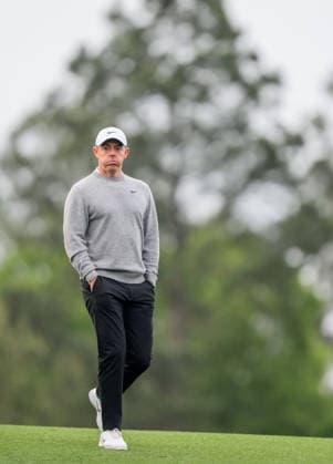 260407 Rory McIlroy of Northern Ireland during a practice round prior to the 2026 Masters Golf Tournament on April 7, 2026 in Augusta Photo Petter Arvidson BILDBYRAN kod PA PA1191 golf masters bbeng the masters augusta  Copyright: PETTERxARVIDSON BB260407PA035