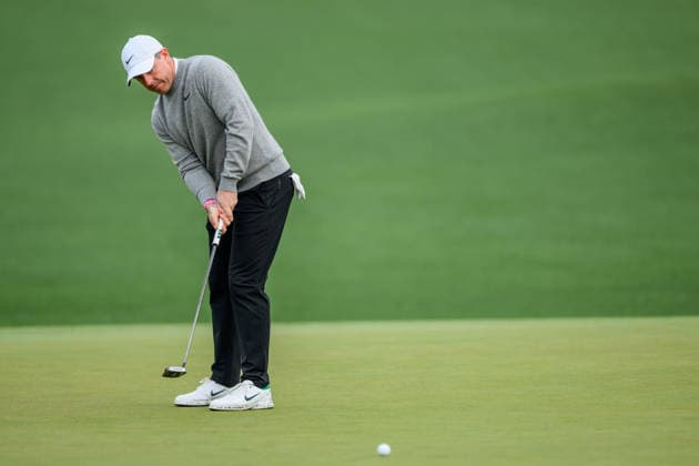 260407 Rory McIlroy of Northern Ireland during a practice round prior to the 2026 Masters Golf Tournament on April 7, 2026 in Augusta Photo Petter Arvidson BILDBYRAN kod PA PA1191 golf masters bbeng the masters augusta  Copyright: PETTERxARVIDSON BB260407PA051
