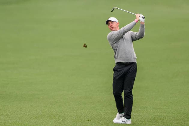 260407 Rory McIlroy of Northern Ireland during a practice round prior to the 2026 Masters Golf Tournament on April 7, 2026 in Augusta Photo Petter Arvidson BILDBYRAN kod PA PA1191 golf masters bbeng the masters augusta  Copyright: PETTERxARVIDSON BB260407PA039