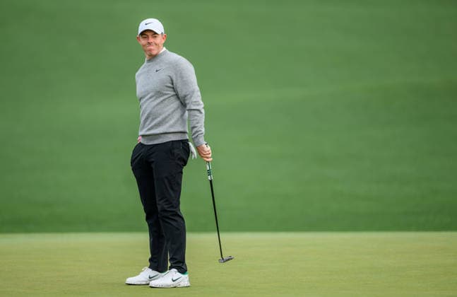 260407 Rory McIlroy of Northern Ireland during a practice round prior to the 2026 Masters Golf Tournament on April 7, 2026 in Augusta Photo Petter Arvidson BILDBYRAN kod PA PA1191 golf masters bbeng the masters augusta  Copyright: PETTERxARVIDSON BB260407PA050