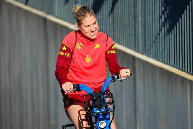 Herzogenaurach, Germany 07 April 2026 Media training session for the German womens national soccer team in preparation for the World Cup qualifiers Pictured Copyright: HMBxMedia MadeleinexFantini