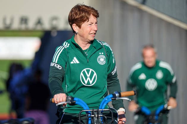 Herzogenaurach, Germany 07 April 2026 Media training session for the German womens national soccer team in preparation for the World Cup qualifiers In the picture Co coach Maren Meinert Germany Copyright: HMBxMedia MadeleinexFantini