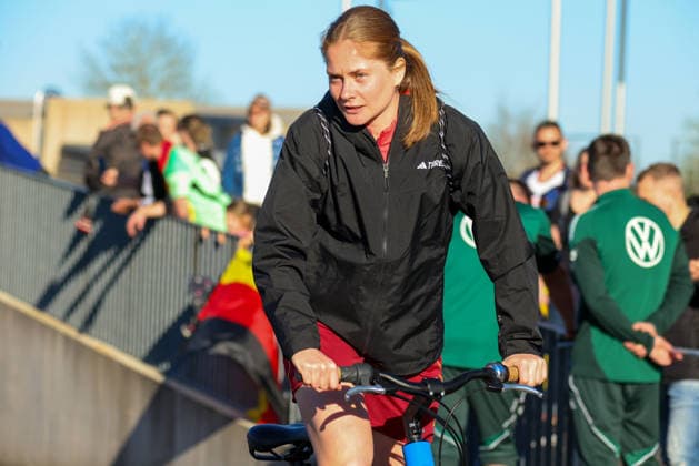 Herzogenaurach, Germany 07 April 2026 Media training session for the German womens national soccer team in preparation for the World Cup qualifiers Pictured Sjoeke Nüsken Nuesken Germany Copyright: HMBxMedia MadeleinexFantini