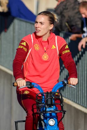 Herzogenaurach, Germany 07 April 2026 Media training session for the German womens national soccer team in preparation for the World Cup qualifiers Pictured Copyright: HMBxMedia MadeleinexFantini