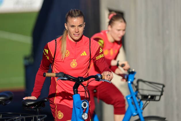 Herzogenaurach, Germany 07 April 2026 Media training session for the German womens national soccer team in preparation for the World Cup qualifiers Pictured Copyright: HMBxMedia MadeleinexFantini