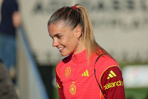 Herzogenaurach, Germany 07 April 2026 Media training session for the German womens national soccer team in preparation for the World Cup qualifiers Pictured Copyright: HMBxMedia MadeleinexFantini