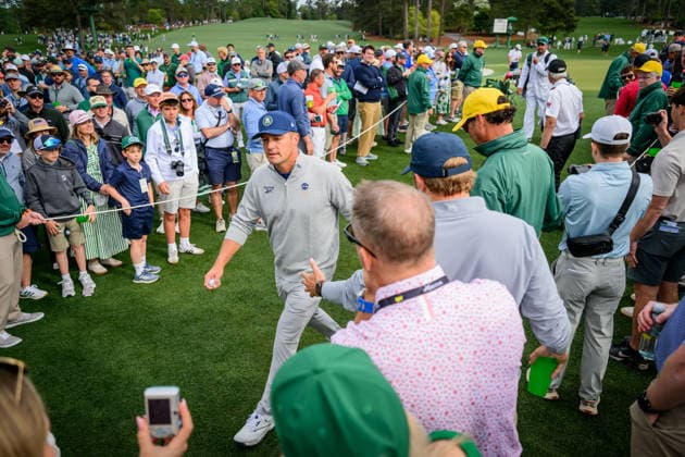 260407 Bryson DeChambeau of the United States during a practice round prior to the 2026 Masters Golf Tournament on April 7, 2026 in Augusta Photo Petter Arvidson BILDBYRAN kod PA PA1191 golf masters bbeng the masters augusta  Copyright: PETTERxARVIDSON BB260407PA078