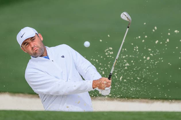 260407 Scottie Scheffler of the United States during a practice round prior to the 2026 Masters Golf Tournament on April 7, 2026 in Augusta Photo Petter Arvidson BILDBYRAN kod PA PA1191 golf masters bbeng the masters augusta  Copyright: PETTERxARVIDSON BB260407PA087