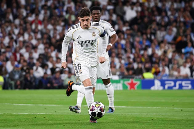 UEFA Champions League 2025 2026 quarter final, Real Madrid FC Bayern Munich, at Estadio Bernabeu in Madrid Spain April 07, 2026, Madrid, Madrid, Spain Federico Valverde of Real Madrid during the UEFA Champions League 2025 2026 quarter final, Real Madrid FC Bayern Munich, at Estadio Bernabeu in Madrid Spain Madrid Madrid Madrid Spain Copyright: xAlejandroxMatiasx