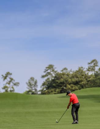 260407 Mike Weir of Canada during a practice round prior to the 2026 Masters Golf Tournament on April 7, 2026 in Augusta Photo Petter Arvidson BILDBYRAN kod PA PA1191 golf masters bbeng the masters augusta  Copyright: PETTERxARVIDSON BB260407PA101