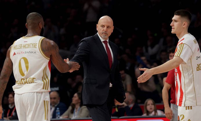 Crvena Zvezda v Paris Basketball, Euroleague, season 2025 2026, round 36 Belgrade, Serbia. 7th April, 2026. Head Coach of Crvena Zvezda Sasa Obradovic during Euroleague basketball match between Crvena Zvezda (Red Star) and Paris on April 7. 2026. in Belgrade, Serbia. Belgrade Serbia Copyright: xPedjaxMilosavljevic STARSPORTx