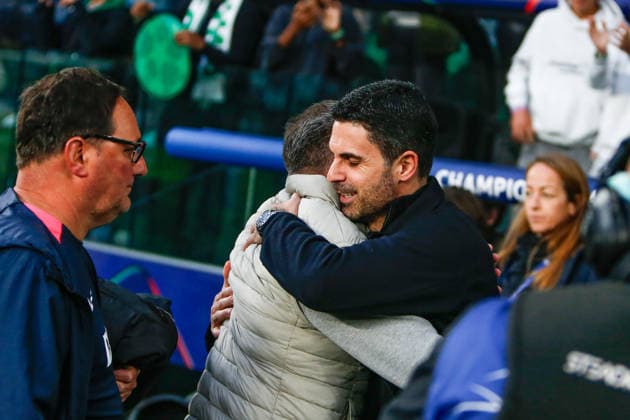 Estadio Jose Alvalde Mikel Arteta head coach of Arsenal FC and Rui Borges head coach of Sporting CP during the UEFA Champions League 2025 26 Quarter-Final First Leg match between Sporting Clube de Portugal and Arsenal FC at Estadio Jose Alvalade on April 07, 2026 in Lisbon, Portugal. Sporting Clube de Portugal vs Arsenal FC - UEFA Champions League 2025 26 (Valter Gouveia SPP)  Copyright: xValterxGouveia SPPx spp-en-VaGo-_GO_9601