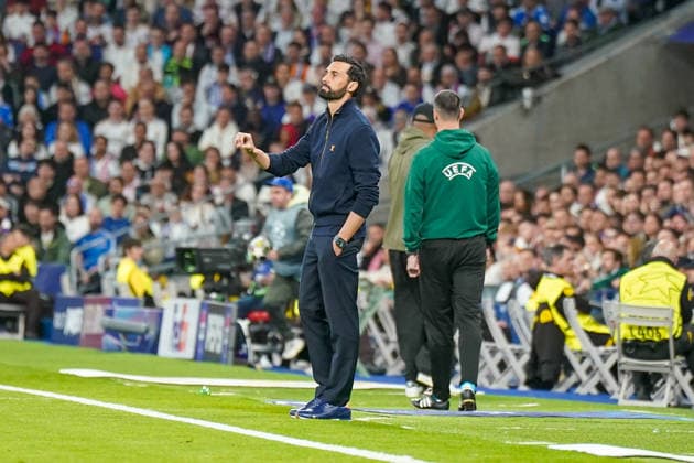 Spain Football UEFA Champions League 2025 2026, quarter-final Real Madrid vs FC Bayern Munich Bernabeu Madrid Alvaro Arbeloa Coach, Real Madrid Copyright: xJOERANxSTEINSIEKx