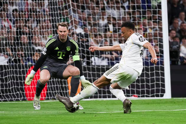 UEFA Champions League 2025 2026 quarter final, Real Madrid FC Bayern Munich, at Estadio Bernabeu in Madrid Spain April 07, 2026, Madrid, Madrid, Spain Kylian Mbappe of Real Madrid during the UEFA Champions League 2025 2026 quarter final, Real Madrid FC Bayern Munich, at Estadio Bernabeu in Madrid Spain Madrid Madrid Madrid Spain Copyright: xAlejandroxMatiasx
