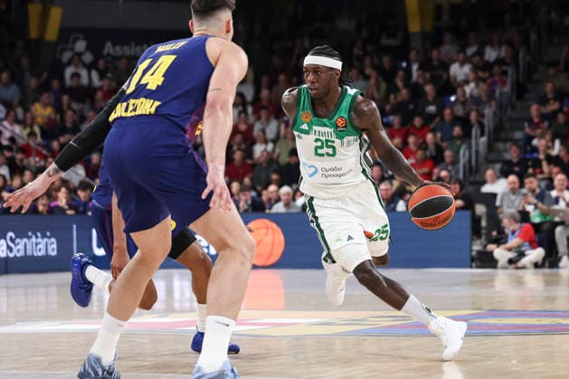 April 7, 2026, Barcelona, Barcelona, Spain: Kendrick Nunn of Panathinaikos Aktor Athens in action during the EuroLeague Regular Season Round 36 match played between FC Barcelona, Barca and Panathinaikos Aktor Athens at Palau Blaugrana on April 07, 2026 in Barcelona, Spain. Barcelona Spain - ZUMAa181 20260407_zaa_a181_263 Copyright: xJavierxBorregox