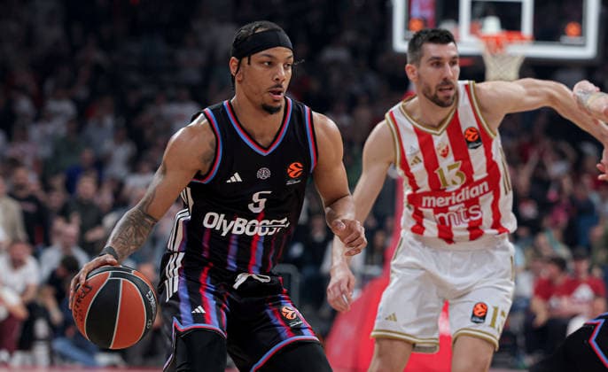 Crvena Zvezda v Paris Basketball, Euroleague, season 2025 2026, round 36 Belgrade, Serbia. 7th April, 2026. Justin Robinson, 5 of Paris Basketball during Euroleague basketball match between Crvena Zvezda (Red Star) and Paris on April 7. 2026. in Belgrade, Serbia. Belgrade Serbia Copyright: xPedjaxMilosavljevic STARSPORTx