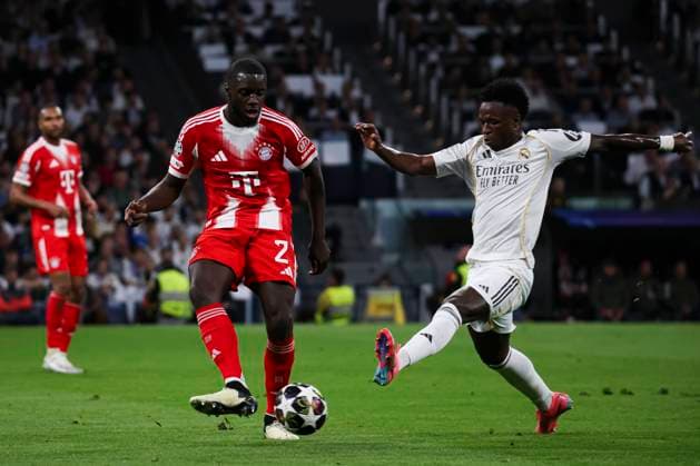 UEFA Champions League quarterfinal first leg soccer match Real Madrid vs Bayern Munich at Santiago Bernabeu stadium in Madrid, Spain. 07 April 2026 Vinicius Jr 900 Cordon Press  900 CordonxPress LOF - Champions League Real Madrid vs Bayern Munich