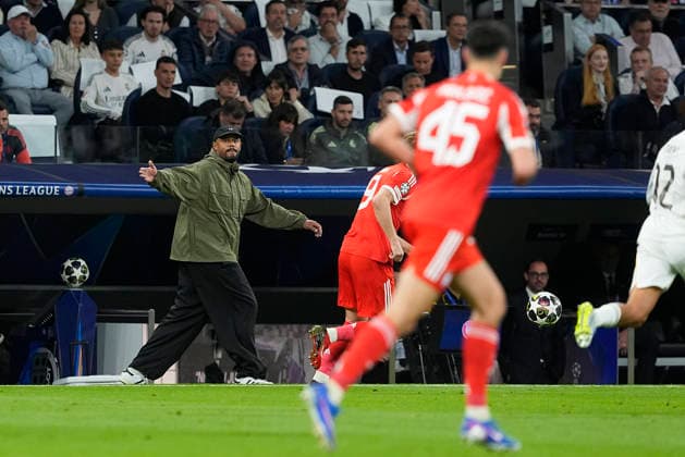 REAL MADRID CF v BAYERN MUNCHEN. CHAMPIONS LEAGUE 2025 2026. QUARTER FINALS. 1ST LEG MATCH. Bayern Munchen™s coach Vincent Kompany during Champions League 2025 2026, Quarter-finals, first Leg match. April 7, 2026 (ALTERPHOTOS Acero) MadridSpain  Copyright: xAcerox