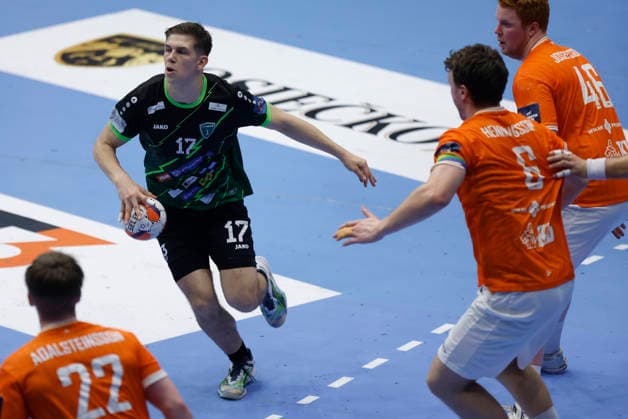 RK Nexe v IFK Kristianstad - EHF European League Men 2025 2026 Matko Moslavac of RK Nexe in action during the EHF European League Men 2025 26 play-offs 2nd leg match between RK Nexe and IFK Kristianstad at Sports Hall King Tomislav on April 7, 2026 in Nasice, Croatia.  DavorxJavorovic PIXSELL