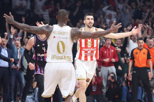 CRVENA ZVEZDA vs PARIS BASKETBALL OGNJEN DOBRIC basketball Crvena zvezda vs Paris basketball Euroleague match at Beogradska arena, Belgrade 07.04.2026 BASKETBALL, EUROLEAGUE, CRVENA ZVEZDA, RED STAR, PARIS BASKETBALL Belgrade Belgrade arena Serbia Copyright: xIVx xMNxPressx