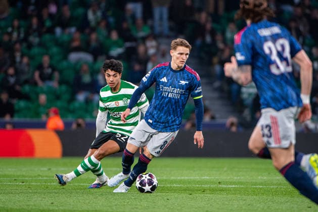 April 7, 2026, Lisbon, Lisbon, Portugal: LISBON, PORTUGAL - APRIL 07: DECLAN RICE of Arsenal is seen on action during the the UEFA Champions League 2025 26 Quarter-Final First Leg match between Sporting Clube de Portugal and Arsenal FC at Estadio Jose Alvalade on April 07, 2026 in Lisbon, Portugal. Lisbon Portugal - ZUMAl192 20260407_zsp_l192_009 Copyright: xMiguelxLemosx