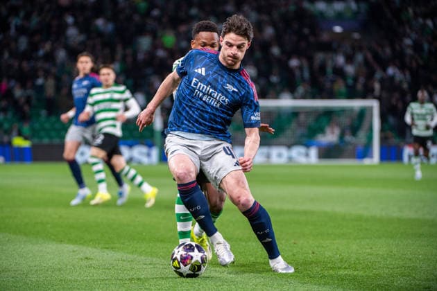 April 7, 2026, Lisbon, Lisbon, Portugal: LISBON, PORTUGAL - APRIL 07: DECLAN RICE of Arsenal is seen on action during the the UEFA Champions League 2025 26 Quarter-Final First Leg match between Sporting Clube de Portugal and Arsenal FC at Estadio Jose Alvalade on April 07, 2026 in Lisbon, Portugal. Lisbon Portugal - ZUMAl192 20260407_zsp_l192_015 Copyright: xMiguelxLemosx