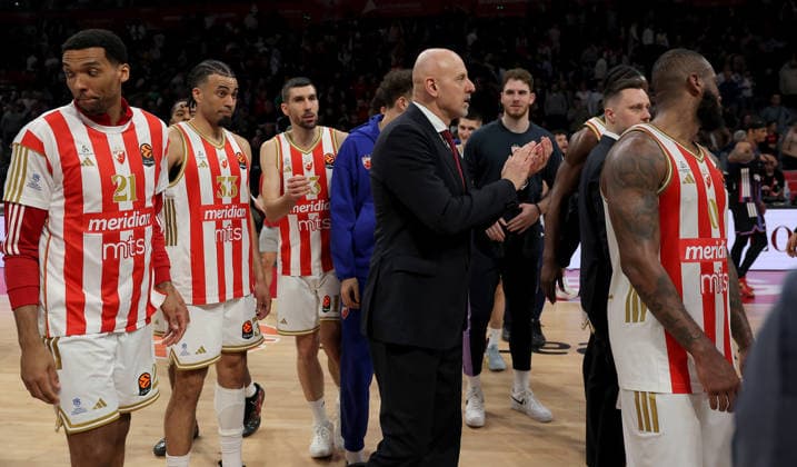 Crvena Zvezda v Paris Basketball, Euroleague, season 2025 2026, round 36 Belgrade, Serbia. 7th April, 2026. Head Coach of Crvena Zvezda Sasa Obradovic during Euroleague basketball match between Crvena Zvezda (Red Star) and Paris on April 7. 2026. in Belgrade, Serbia. Belgrade Serbia Copyright: xPedjaxMilosavljevic STARSPORTx