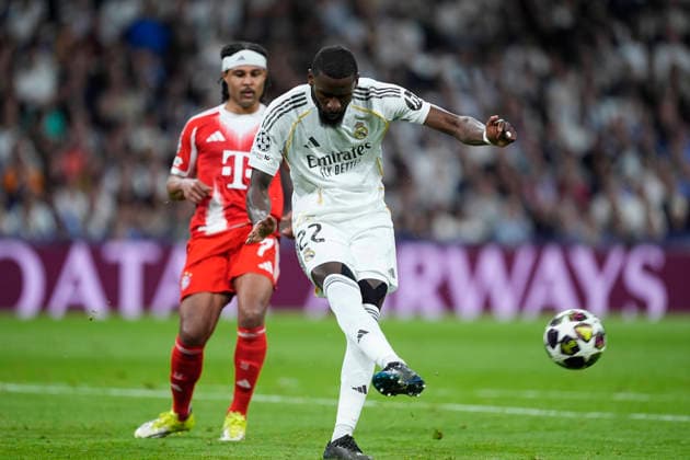 April 7, 2026, Madrid, Madrid, Spain: Antonio Rudiger of Real Madrid CF in action during the UEFA Champions League 2025 26 Quarter-finals First Leg match between Real Madrid C.F. and Bayern Munich at Bernabeu stadium on April 07, 2026, in Madrid, Spain. Madrid Spain - ZUMAa181 20260407_zaa_a181_500 Copyright: xOscarxJ.xBarrosox