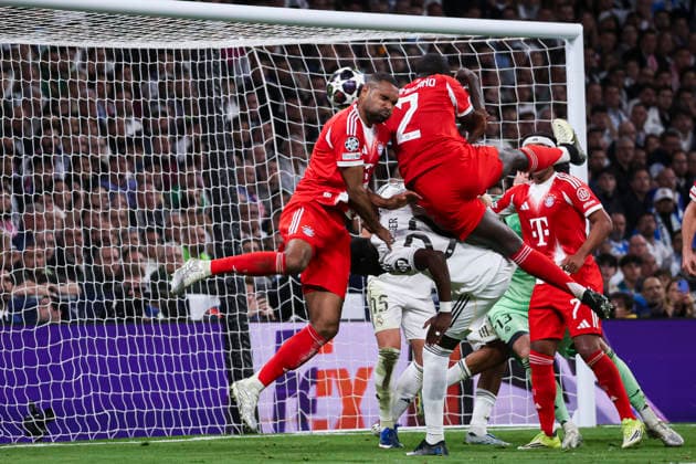 UEFA Champions League 2025 2026 quarter final, Real Madrid FC Bayern Munich, at Estadio Bernabeu in Madrid Spain April 07, 2026, Madrid, Madrid, Spain Jonathan Tah of Bayern Munich during the UEFA Champions League 2025 2026 quarter final, Real Madrid FC Bayern Munich, at Estadio Bernabeu in Madrid Spain Madrid Madrid Madrid Spain Copyright: xAlejandroxMatiasx