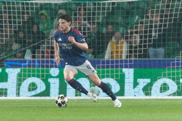April 7, 2026, Lisbon, Lisbon, Portugal: Arsenal midfielder from England DECLAN RICE (41) in action during the game for the 1st Leg of the Quarter-Finals for the UEFA Champions League between Sporting and Arsenal at Estadio Jose de Alvalade Lisbon Portugal - ZUMAs359 20260407_zsp_s359_016 Copyright: xAlexandrexdexSousax