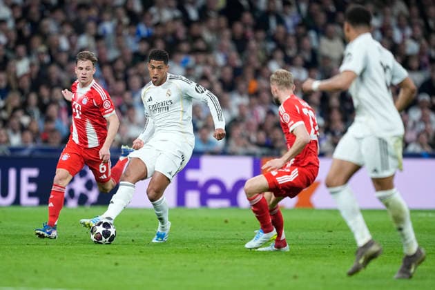 April 7, 2026, Madrid, Madrid, Spain: Jude Bellingham of Real Madrid CF in action during the UEFA Champions League 2025 26 Quarter-finals First Leg match between Real Madrid C.F. and Bayern Munich at Bernabeu stadium on April 07, 2026, in Madrid, Spain. Madrid Spain - ZUMAa181 20260407_zaa_a181_509 Copyright: xOscarxJ.xBarrosox