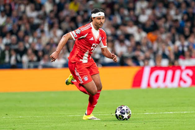 REAL MADRID CF v BAYERN MUNCHEN. CHAMPIONS LEAGUE 2025 2026. QUARTER FINALS. 1ST LEG MATCH. UEFA Champions league Real Madrid v Bayern Munchen - FC Bayern MunchenÂ s Serge Gnabry during Champions League Quarter-finals, first leg match. April 7, 2026. (ALTERPHOTOS Tomas Garrido) MadridSpain  Copyright: xTomasxGarridox