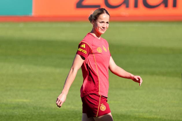 Herzogenaurach, Germany 07 April 2026 Media training session for the German womens national soccer team in preparation for the World Cup qualifiers Pictured Copyright: HMBxMedia MadeleinexFantini