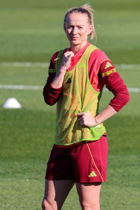 Herzogenaurach, Germany 07 April 2026 Media training session for the German womens national soccer team in preparation for the World Cup qualifiers Pictured Copyright: HMBxMedia MadeleinexFantini