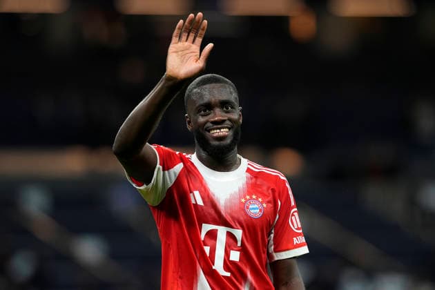 REAL MADRID CF v BAYERN MUNCHEN. CHAMPIONS LEAGUE 2025 2026. QUARTER FINALS. 1ST LEG MATCH. Bayern Munchen™s Dayot Upamecano celebrates the victory in Champions League 2025 2026, Quarter-finals, first Leg match. April 7, 2026 (ALTERPHOTOS Acero) MadridSpain  Copyright: xAcerox