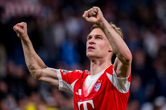 Real Madrid CF v FC Bayern Munchen - UEFA Champions League 2025 26 Quarter-Final First Leg MADRID, SPAIN - APRIL 7: Joshua Kimmich of FC Bayern Munchen greets the fans at the end of the UEFA Champions League 2025 26 Quarter-Final First Leg match between Real Madrid CF and FC Bayern Munchen at Estadio Santiago Bernabeu on April 7, 2026 in Madrid, Spain. Madrid Estadio Santiago Bernabeu Madrid Spain Copyright: xAlbertoxGardinx AGardin_20260407_Foot_Champ_Real_Madrid_Bayern_Munich_1820