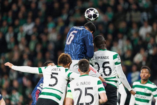Gabriel seen during UEFA Champions League quarterfinal game between teams of Sporting CP and Arsenal FC at Estadio Jose Alvalade (Maciej Rogowski Ball Raw Images) Lisbon Estadio Jose Alvalade Portugal Copyright: xMaciejxRogowskix MaciejRogowskiSportingArsenal2526162