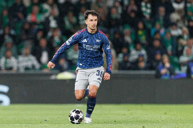 Martin Zubimendi seen during UEFA Champions League quarterfinal game between teams of Sporting CP and Arsenal FC at Estadio Jose Alvalade (Maciej Rogowski Ball Raw Images) Lisbon Estadio Jose Alvalade Portugal Copyright: xMaciejxRogowskix MaciejRogowskiSportingArsenal2526131