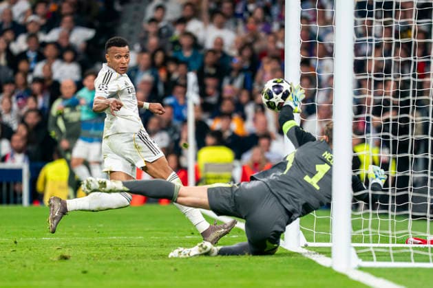 UEFA Champions league Real Madrid v Bayern Munchen - Real Madrid CF s Kylian Mbappe during Champions League Quarter-finals, first leg match. April 7, 2026. (202604071523)