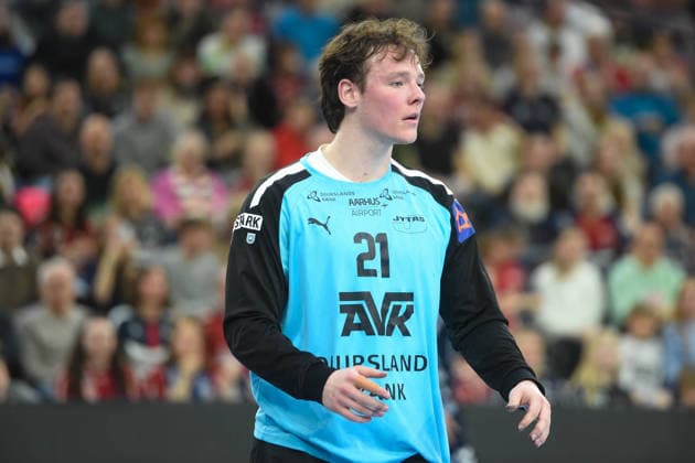 Handball I Men I Season 2025 2026 I EHF European League I Playoffs I Second leg I SG Flensburg Handewitt Skanderborg Aarhus Handball I 07 04 2026 Magnus Petersen 21, SAH Copyright: xLobeca JanxKirschnerx