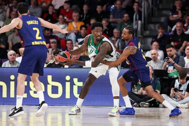 April 7, 2026, Barcelona, Barcelona, Spain: Nigel Hayes-Davis of Panathinaikos Aktor Athens in action during the EuroLeague Regular Season Round 36 match played between FC Barcelona, Barca and Panathinaikos Aktor Athens at Palau Blaugrana on April 07, 2026 in Barcelona, Spain. Barcelona Spain - ZUMAa181 20260407_zaa_a181_476 Copyright: xJavierxBorregox