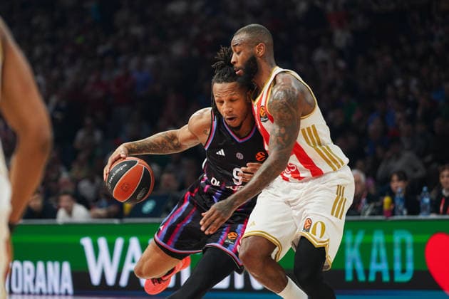 April 7, 2026, Belgrade, Central Serbia, Serbia: 202647, Belgrade, Serbia - Crvena Zvezda Meridianbet and Paris Basketball play a EuroLeague basketball game at the Belgrade Arena. STEVENS LAMAR in action. Belgrade Serbia - ZUMAd223 20260407_zip_d223_023 Copyright: xMarkoxDimicx