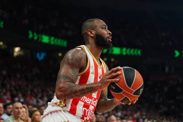 April 7, 2026, Belgrade, Central Serbia, Serbia: 202647, Belgrade, Serbia - Crvena Zvezda Meridianbet and Paris Basketball play a EuroLeague basketball game at the Belgrade Arena. CODI MILLER-MCINTYRE in action. Belgrade Serbia - ZUMAd223 20260407_zip_d223_004 Copyright: xMarkoxDimicx