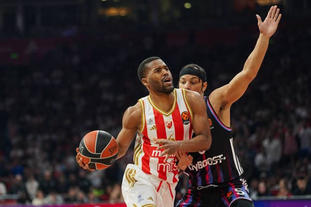 April 7, 2026, Belgrade, Central Serbia, Serbia: 202647, Belgrade, Serbia - Crvena Zvezda Meridianbet and Paris Basketball play a EuroLeague basketball game at the Belgrade Arena. JARED BUTLER in action. Belgrade Serbia - ZUMAd223 20260407_zip_d223_013 Copyright: xMarkoxDimicx