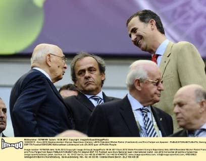 Football, EURO 2012, Prince Felipe from Spain at the European Championship
